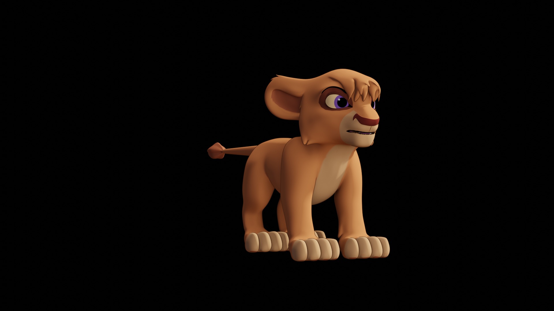 Vitani Lion Cub Low-poly 3D model_96