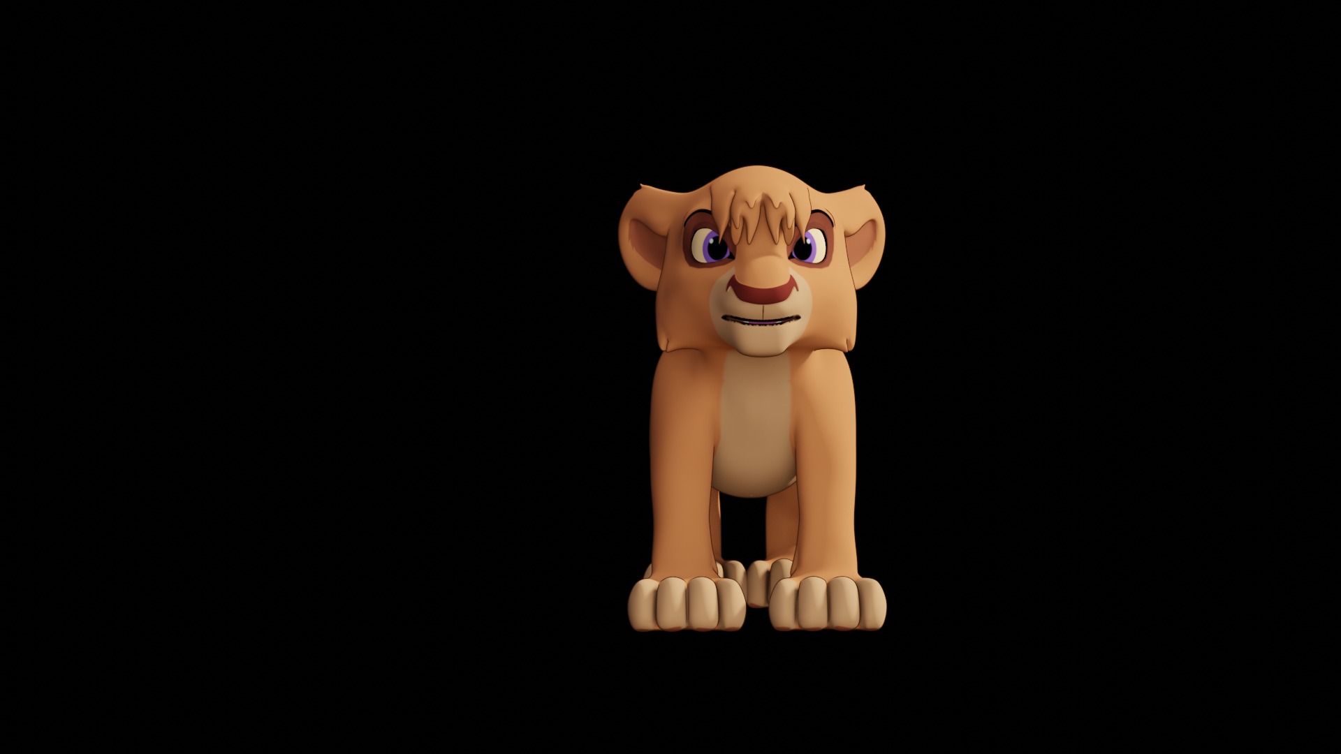 Vitani Lion Cub Low-poly 3D model_63