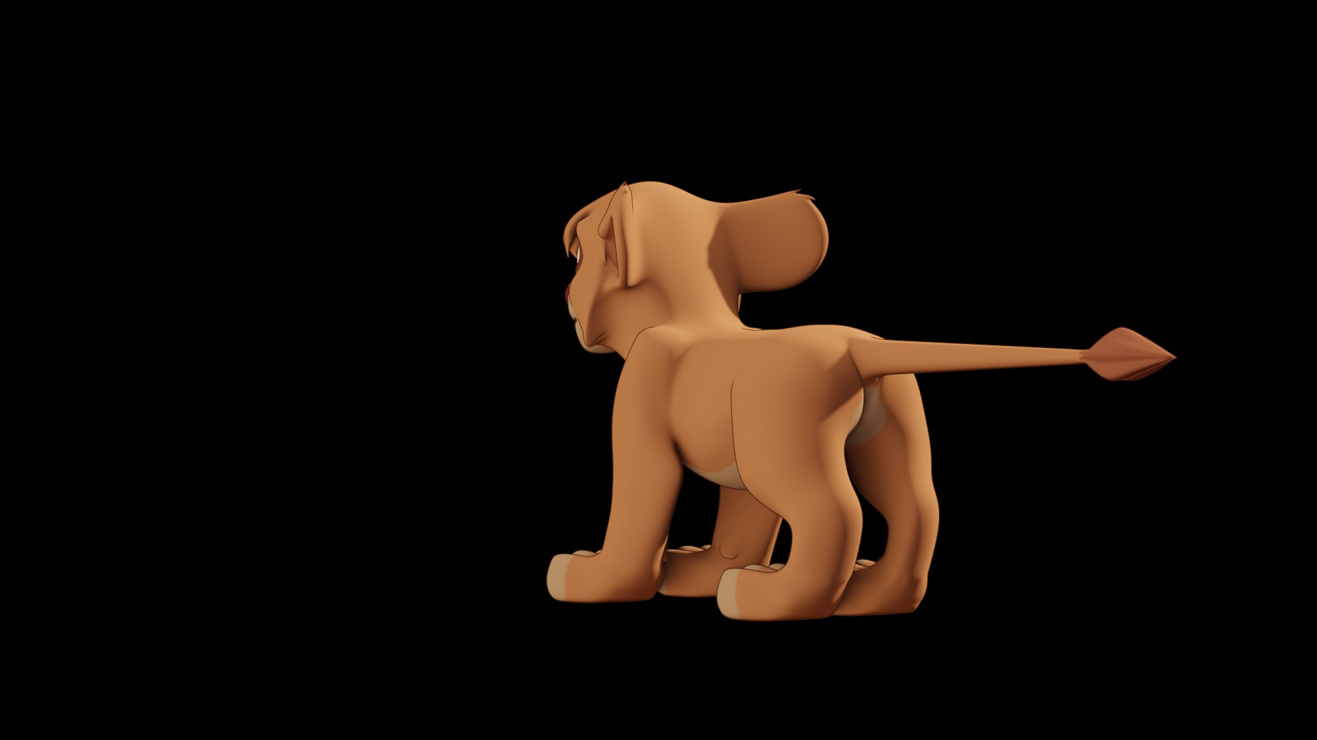 Vitani Lion Cub Low-poly 3D model_84