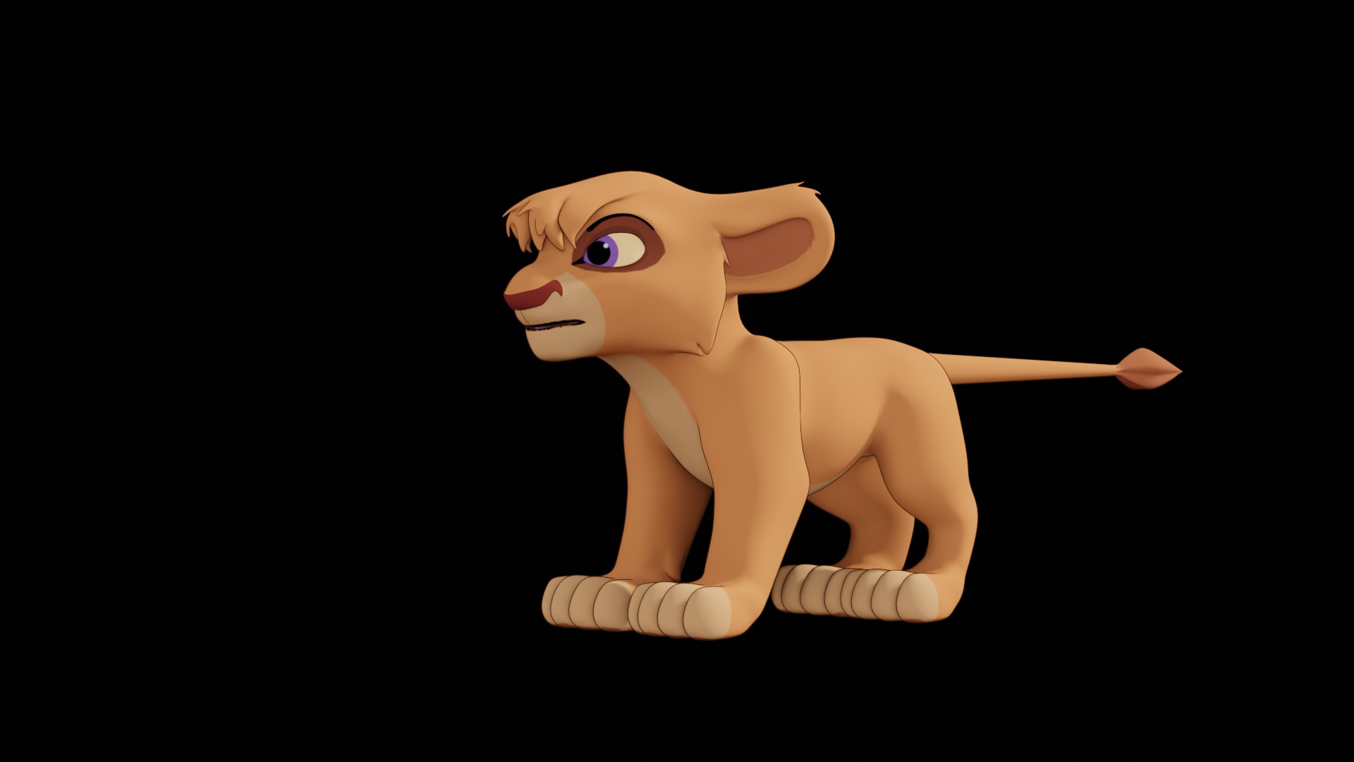 Vitani Lion Cub Low-poly 3D model_90