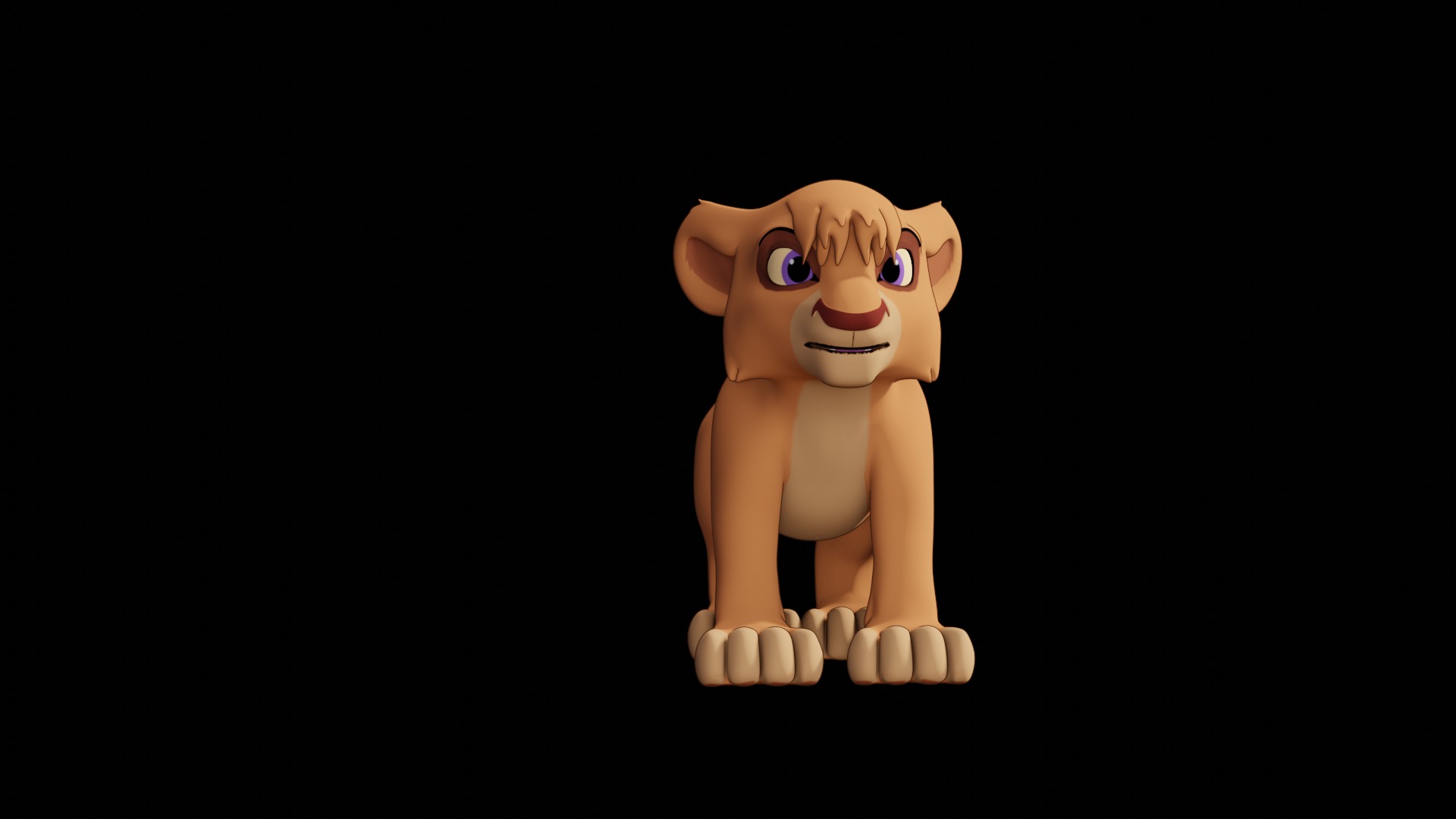 Vitani Lion Cub Low-poly 3D model_62