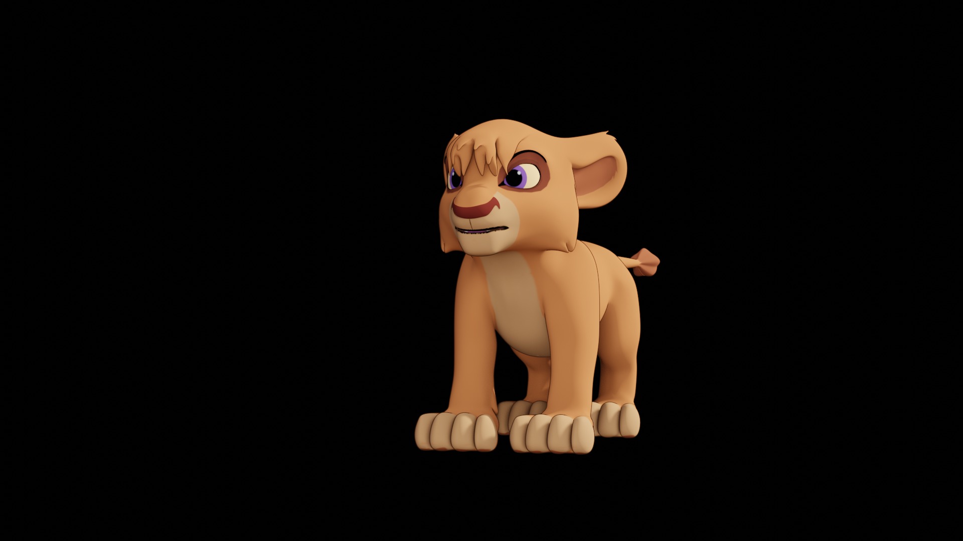 Vitani Lion Cub Low-poly 3D model_46