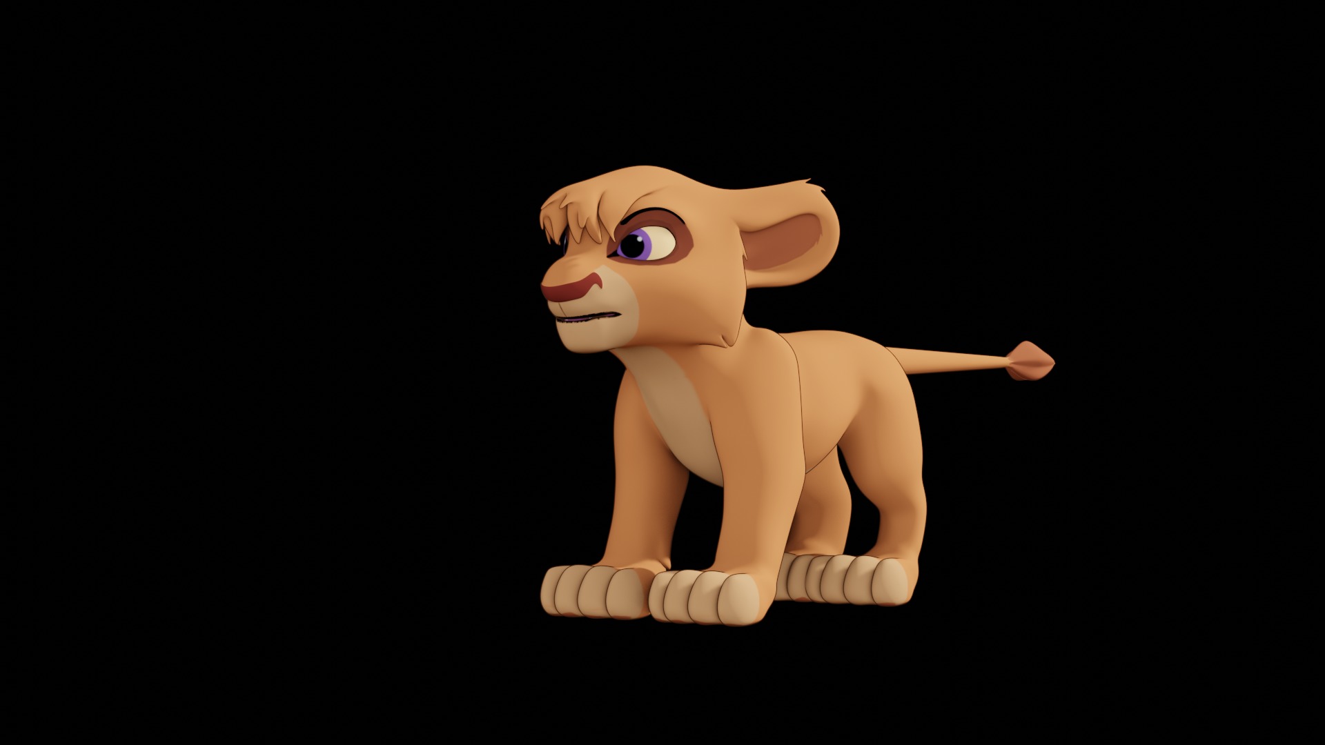 Vitani Lion Cub Low-poly 3D model_94