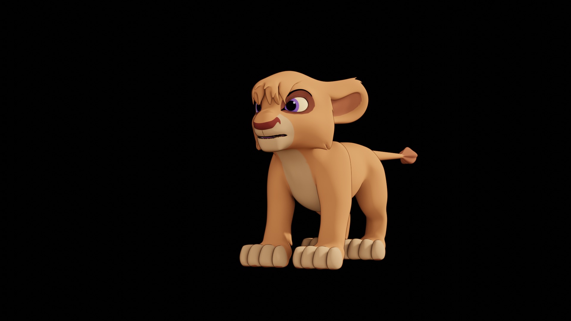 Vitani Lion Cub Low-poly 3D model_10