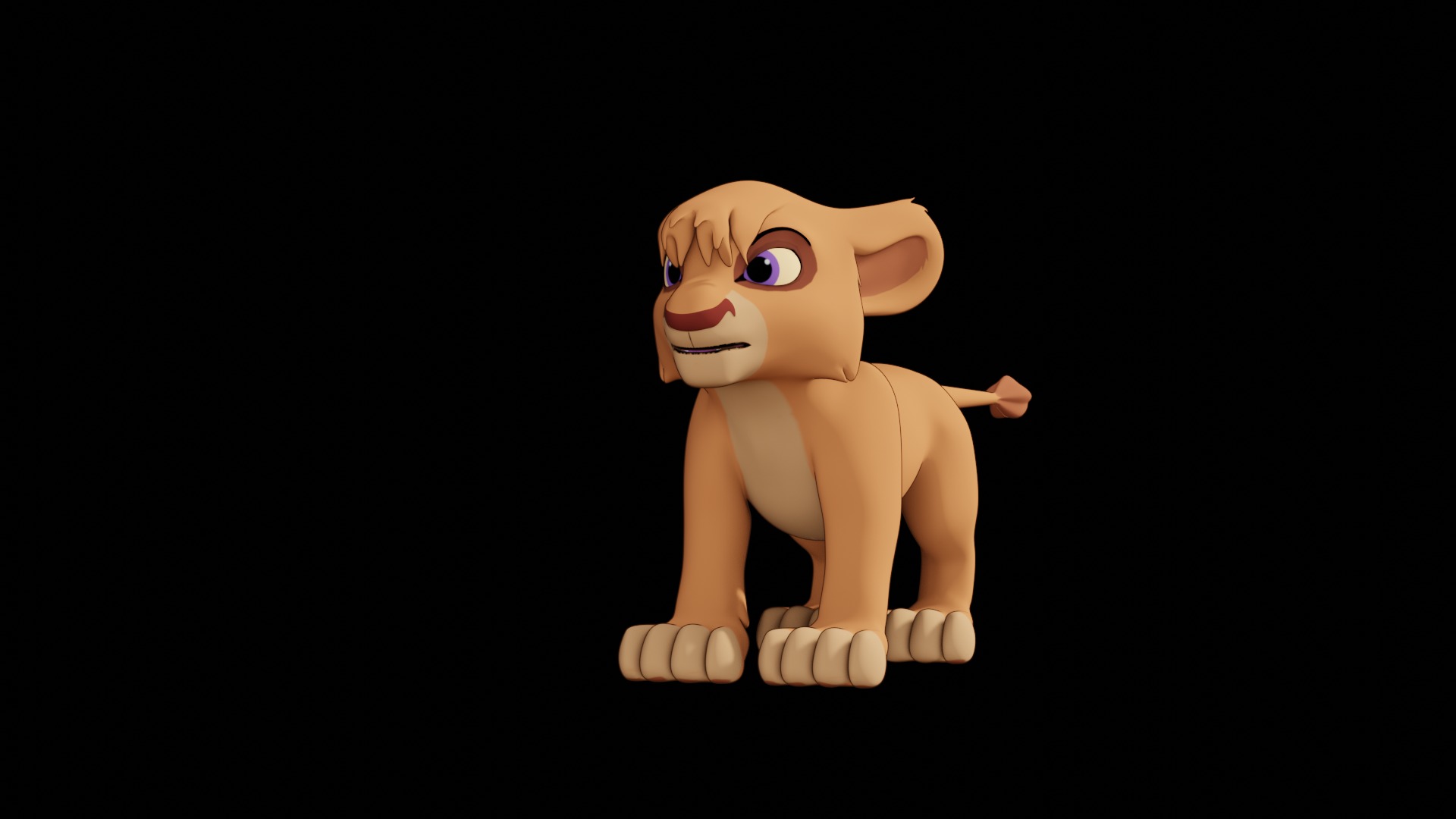 Vitani Lion Cub Low-poly 3D model_17