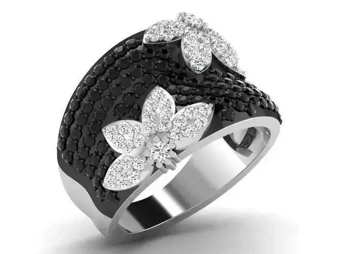 Light Weight White Gold Diamond Ring DR-6579