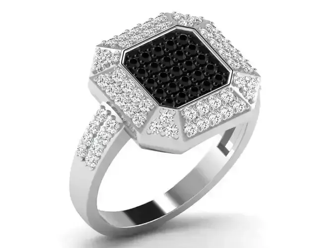 Light Weight White Gold Diamond Ring DR-6582