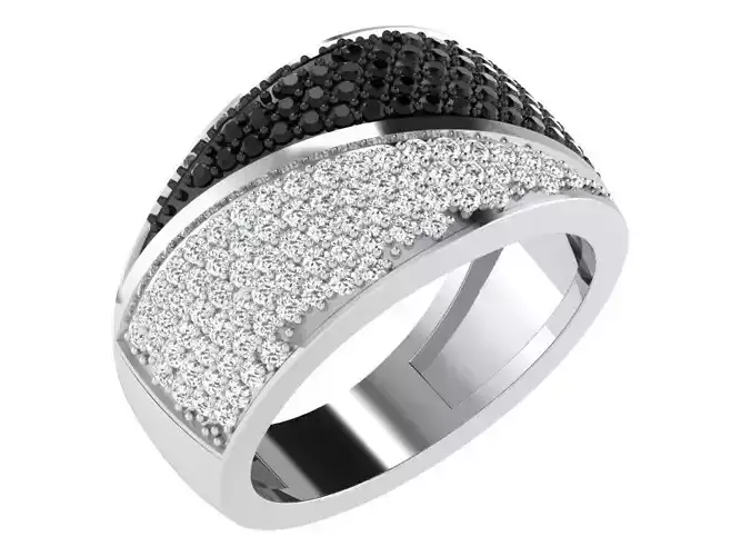 Light Weight White Gold Diamond Ring DR-6584