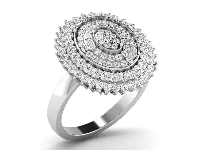 Light Weight White Gold Diamond Ring DR-6585
