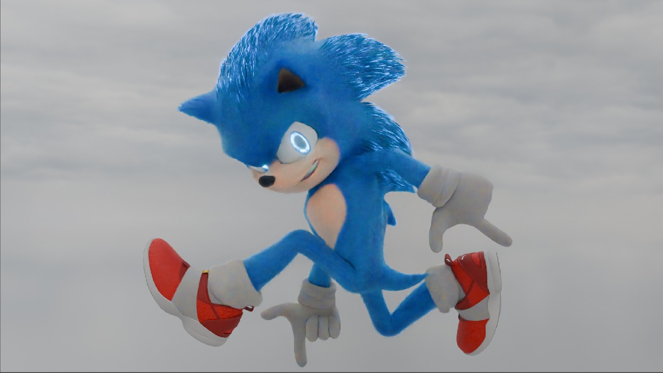 sonic movie model 3d Free low-poly 3D model_2
