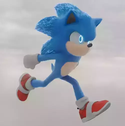 sonic movie model 3d Free low-poly 3D model