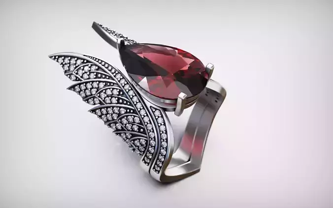 Wings Ring doubles 3D print model