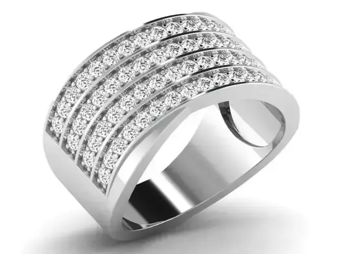 Light Weight White Gold Diamond Ring DR-6588