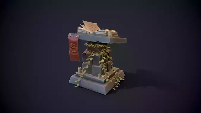 Stylized Pedestal Low-poly 3D model Stylized Pedestal Low-poly 3D model