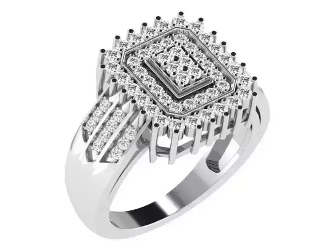 Light Weight White Gold Diamond Ring DR-6591