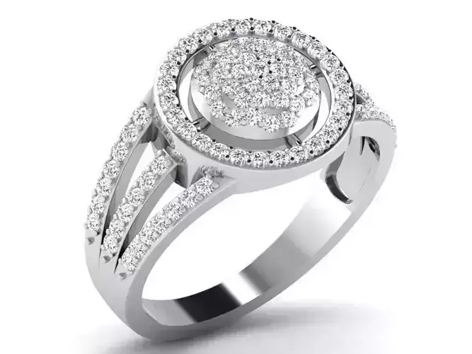 Light Weight White Gold Diamond Ring DR-6592