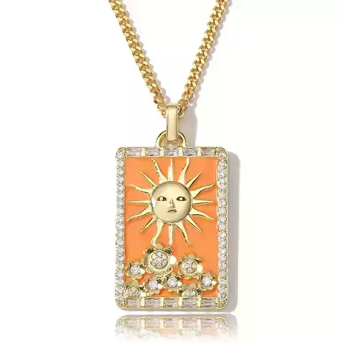 Gold necklaces and pendants with diamonds and gemstones