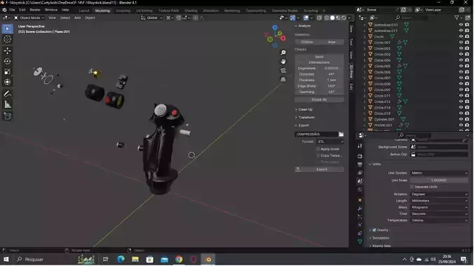 F-14 tomcat joystick 3D model