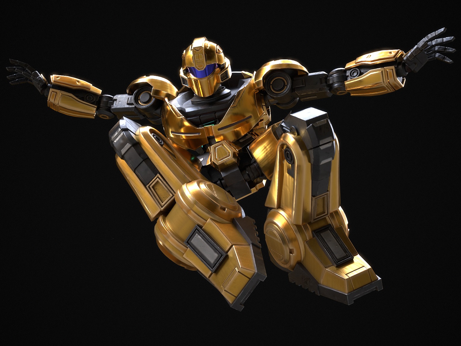 Bumblebee Low-poly 3D model_19