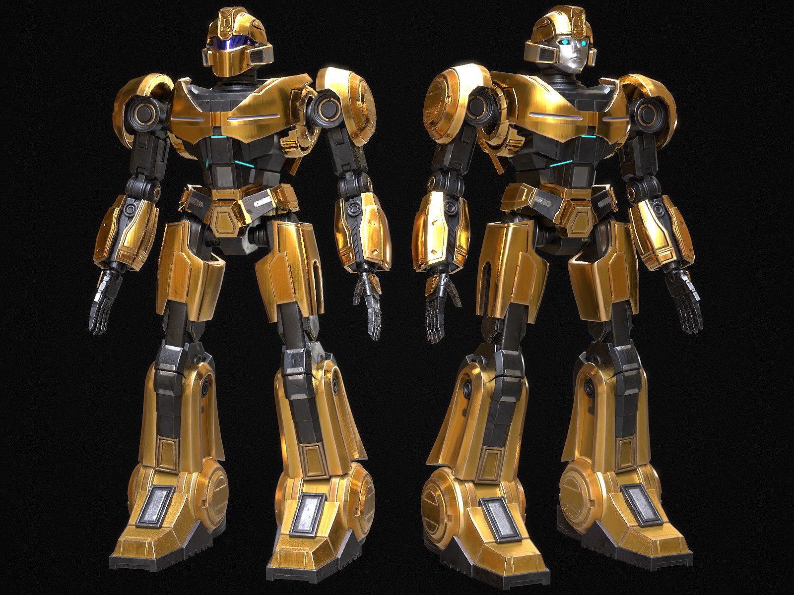 Bumblebee Low-poly 3D model_38