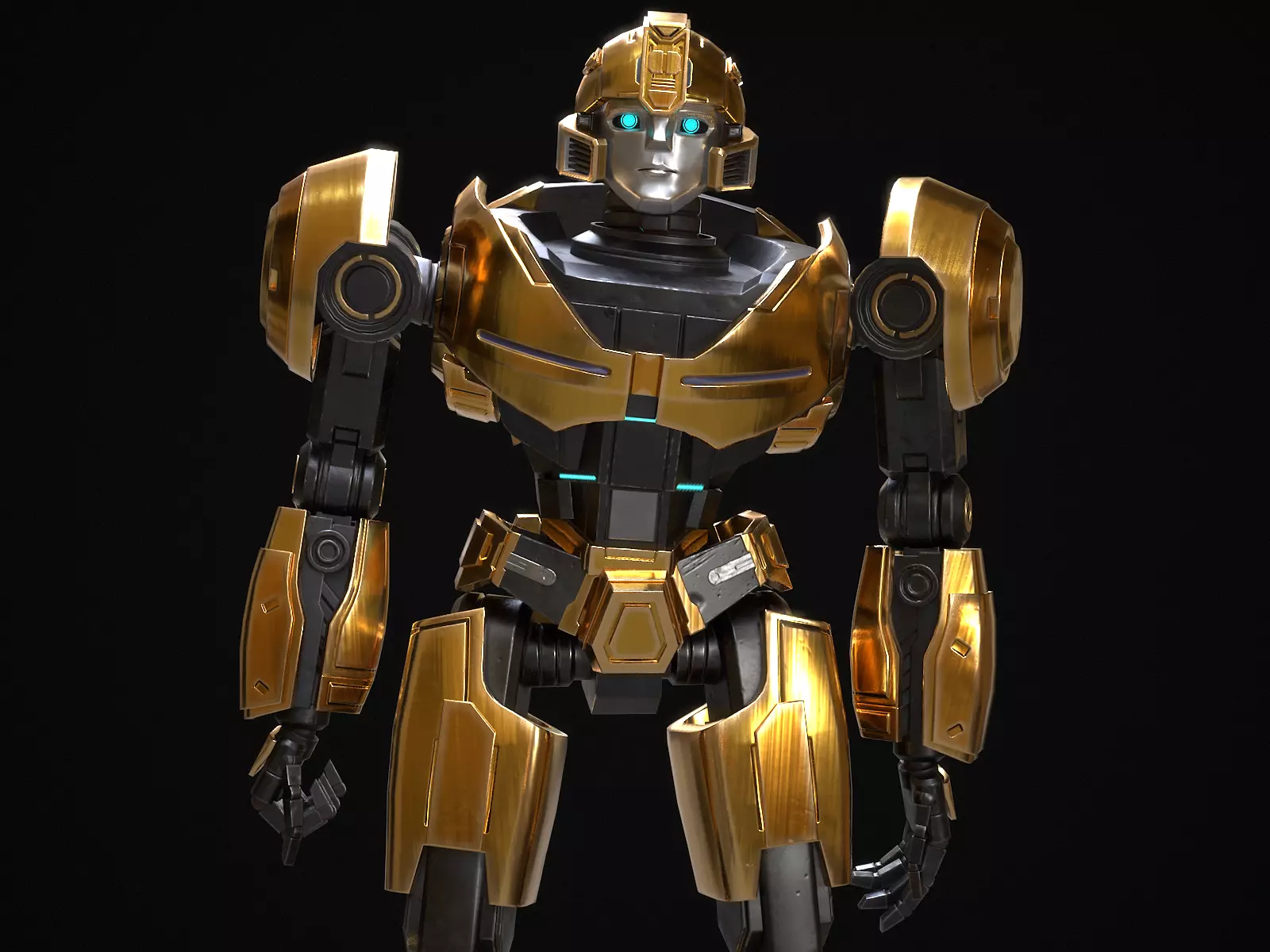 Bumblebee Low-poly 3D model_0