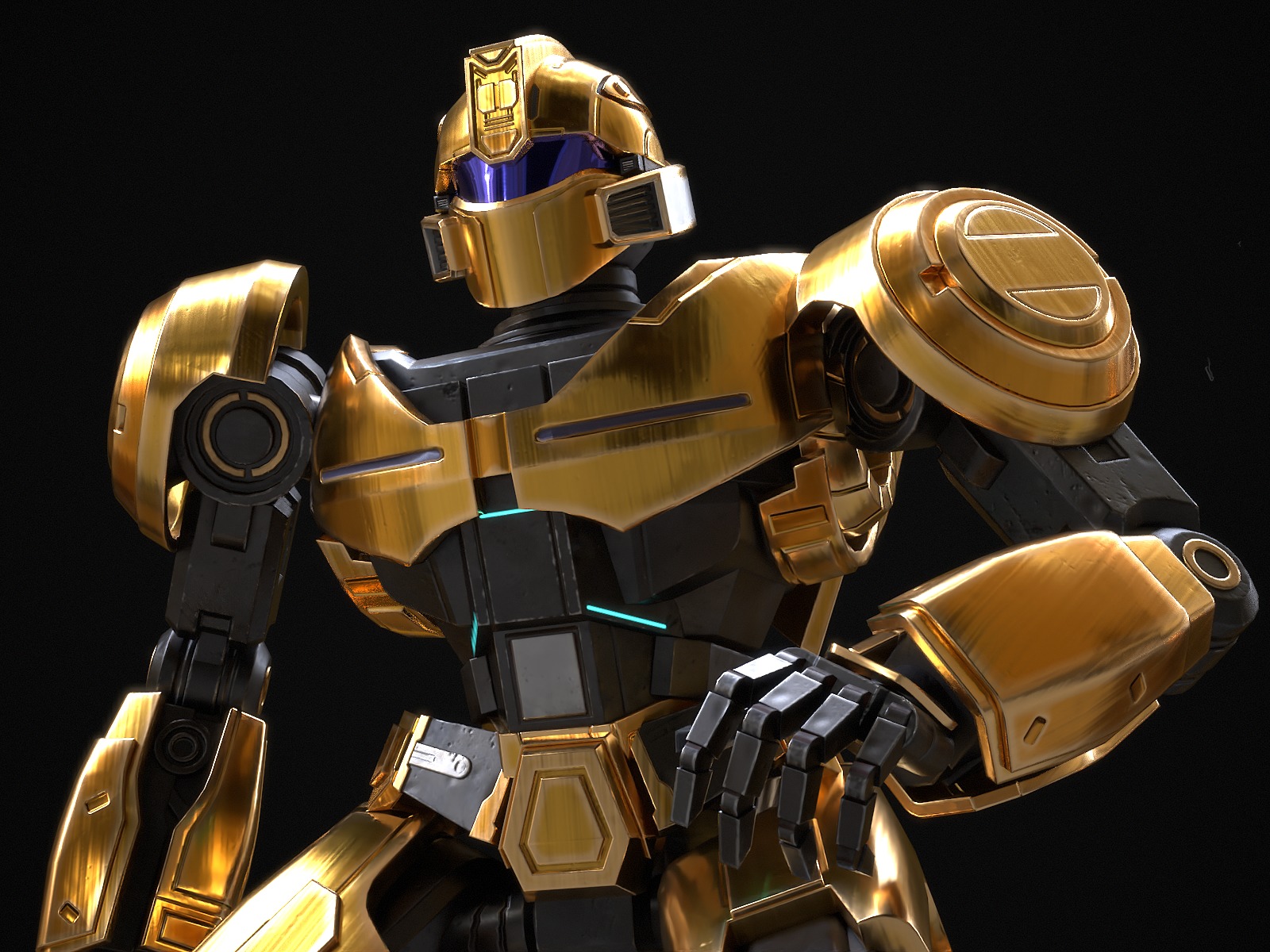 Bumblebee Low-poly 3D model_25