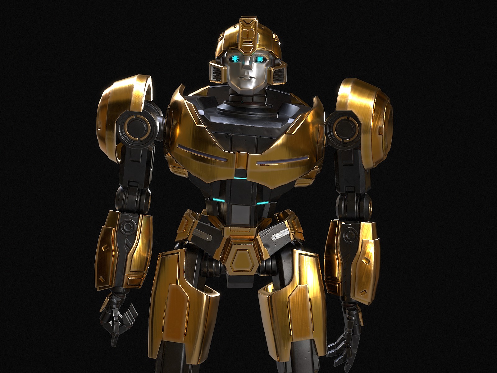 Bumblebee Low-poly 3D model_46
