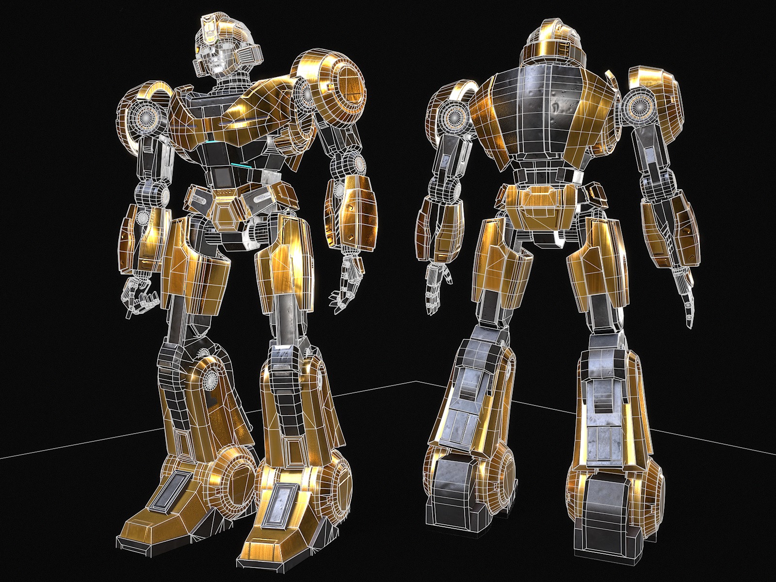 Bumblebee Low-poly 3D model_2