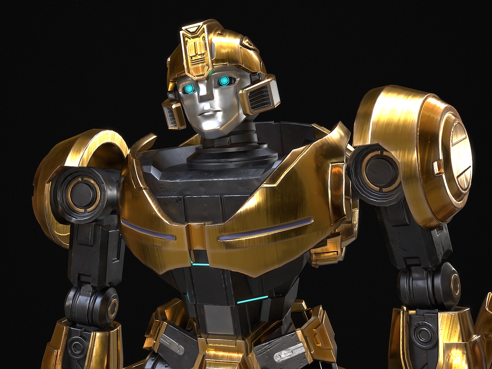 Bumblebee Low-poly 3D model_13