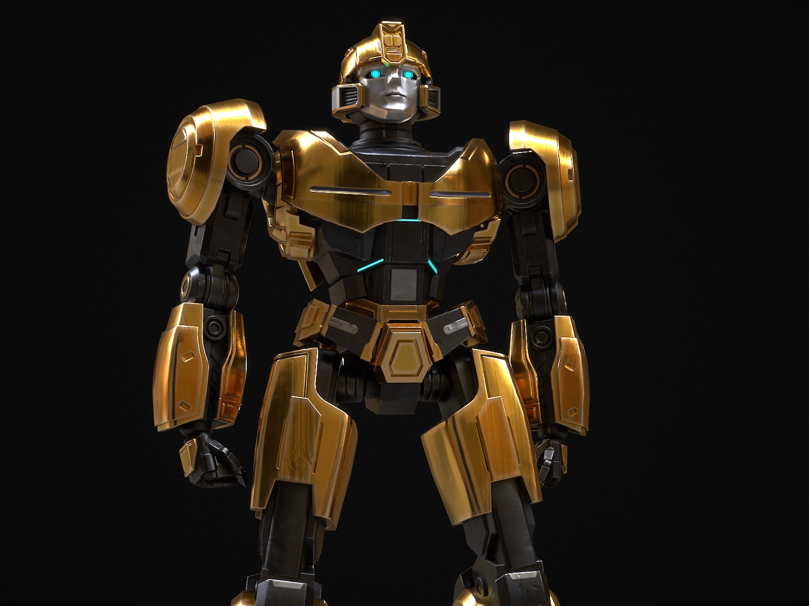 Bumblebee Low-poly 3D model_12
