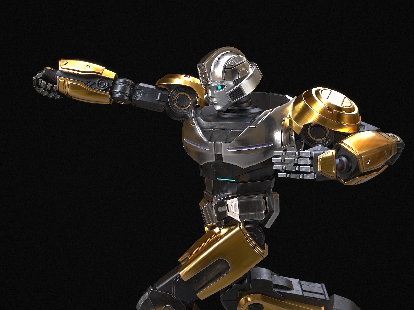 Bumblebee Low-poly 3D model_24