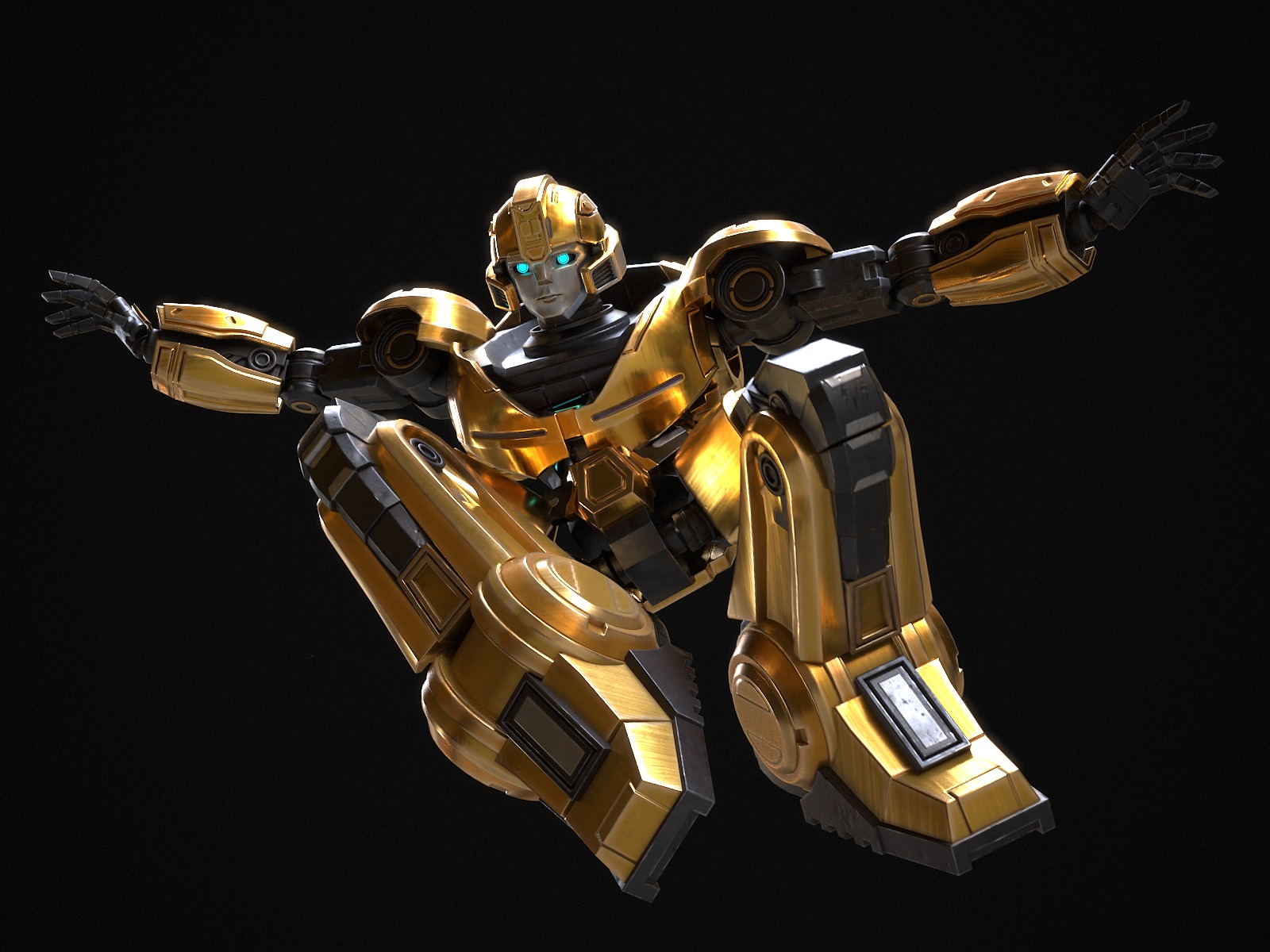 Bumblebee Low-poly 3D model_17