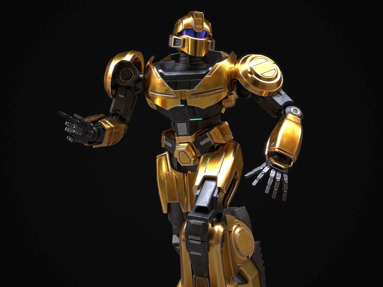 Bumblebee Low-poly 3D model_23