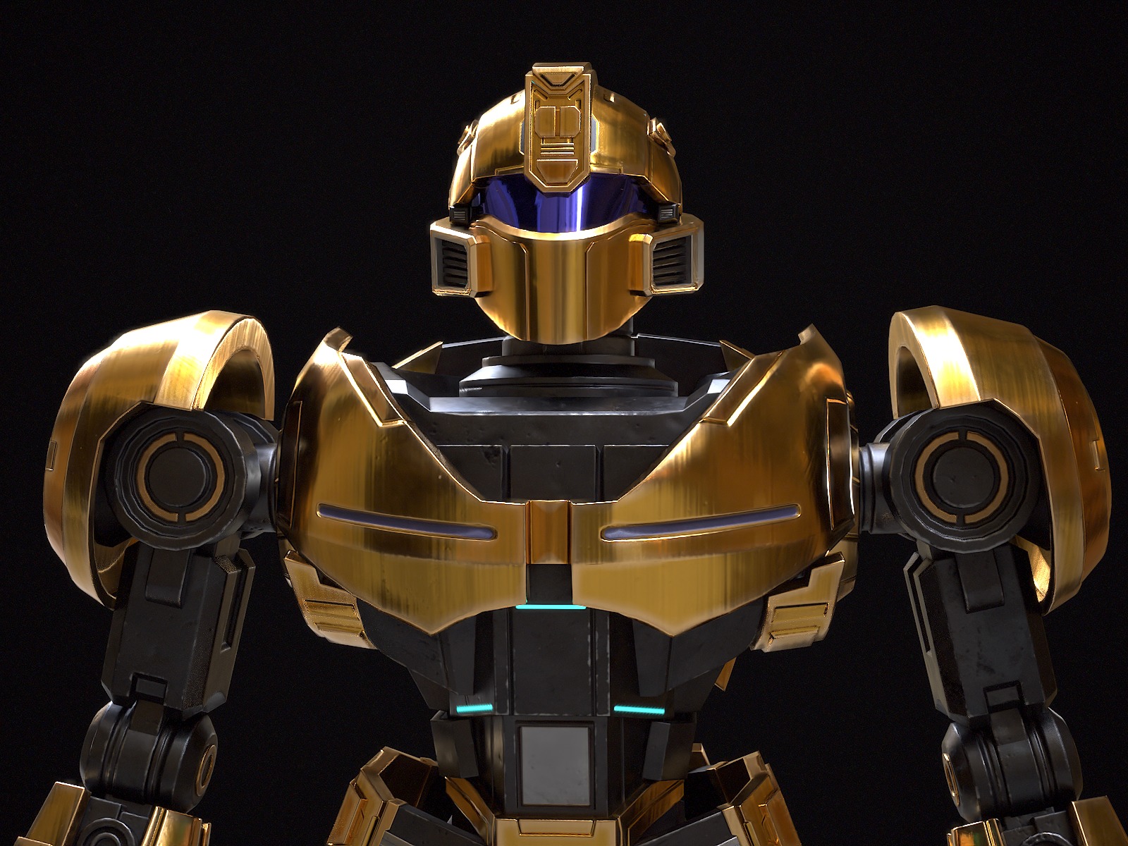 Bumblebee Low-poly 3D model_39