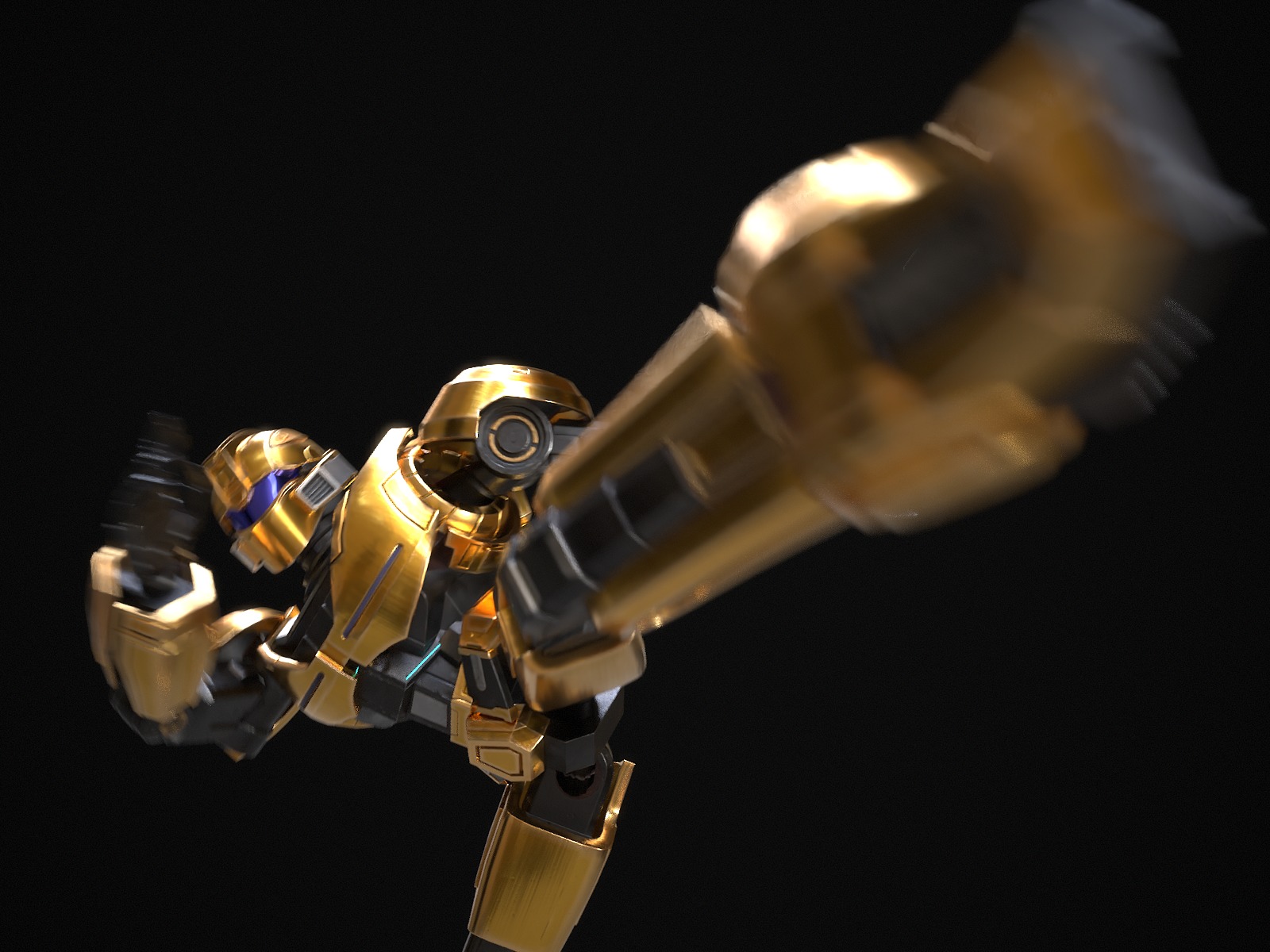 Bumblebee Low-poly 3D model_11