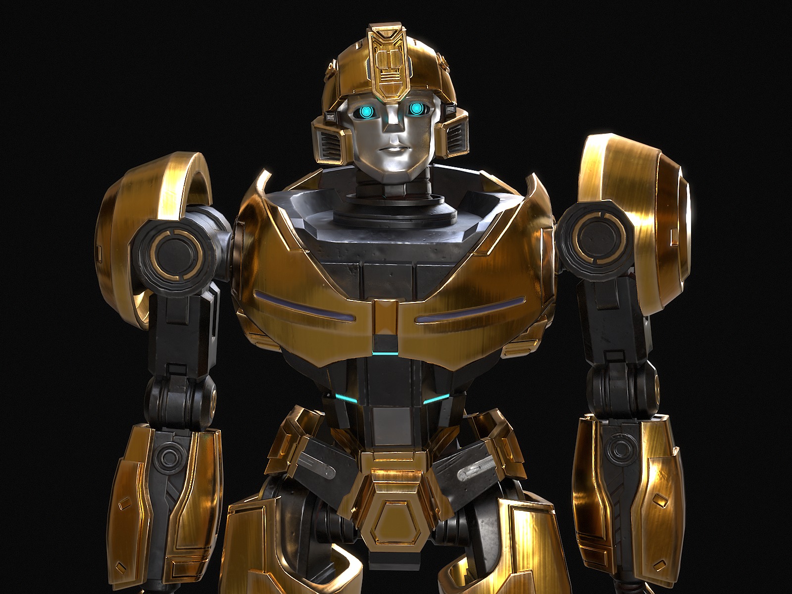 Bumblebee Low-poly 3D model_28