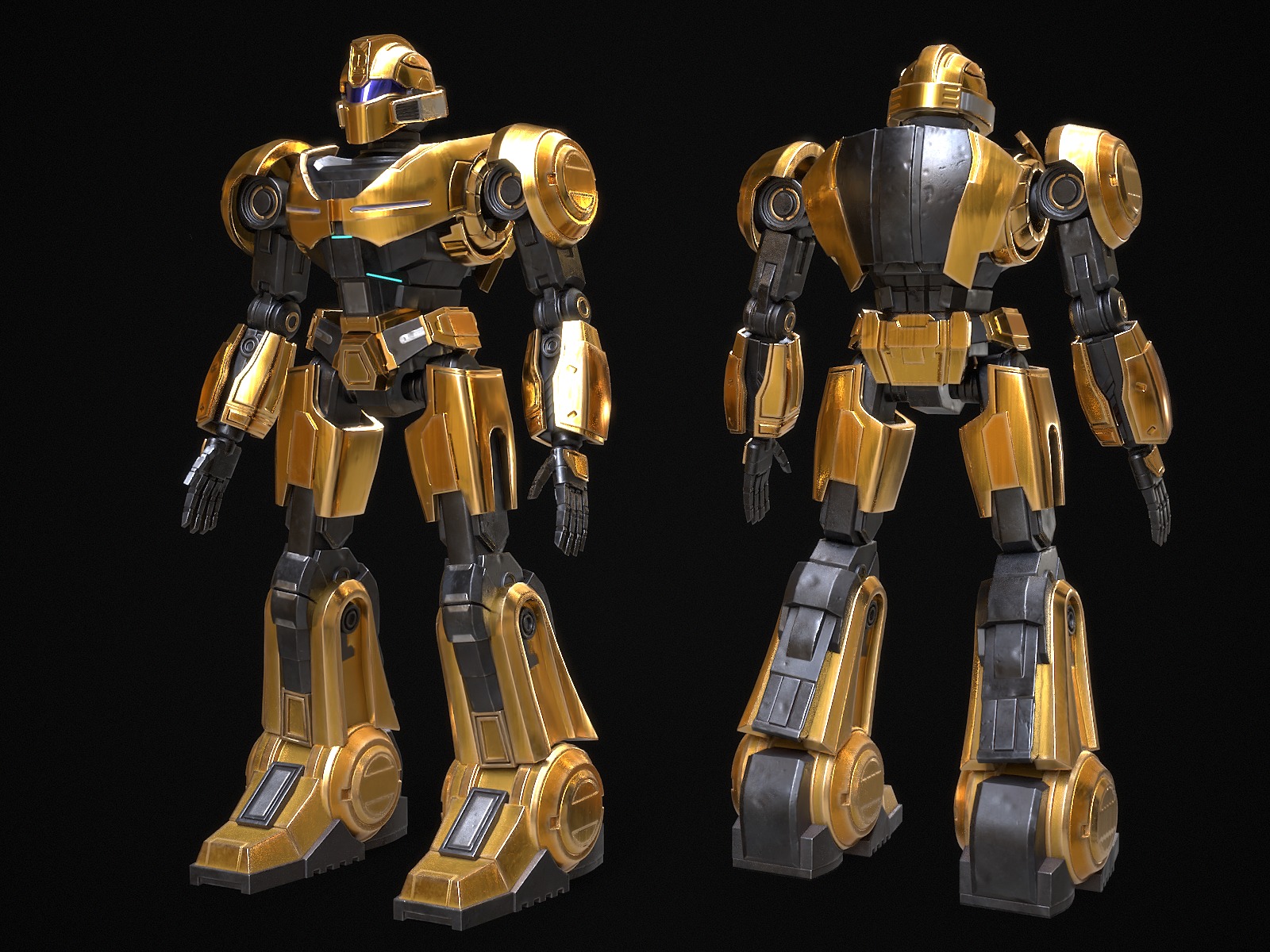 Bumblebee Low-poly 3D model_33