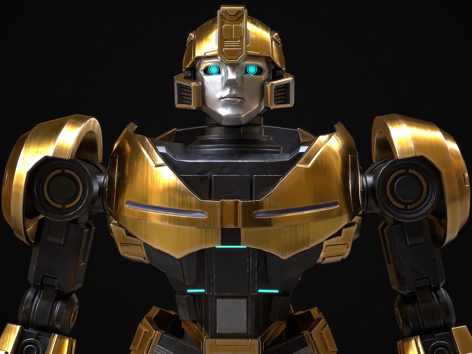 Bumblebee Low-poly 3D model_27