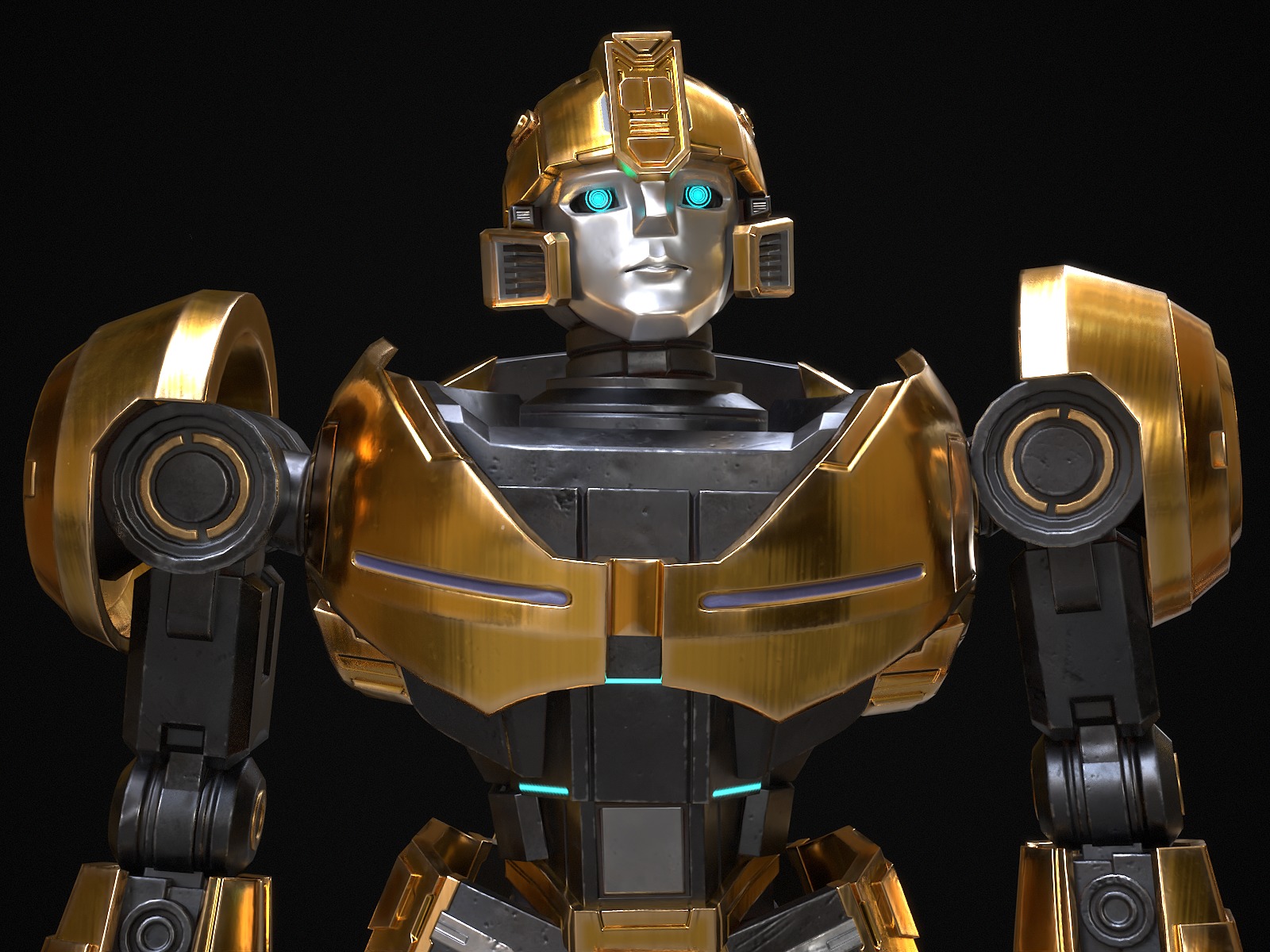 Bumblebee Low-poly 3D model_29