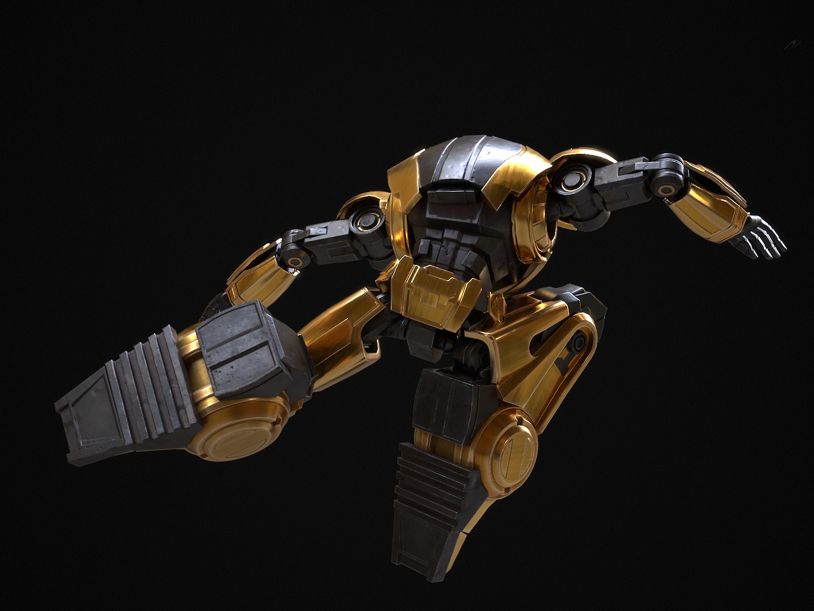 Bumblebee Low-poly 3D model_26