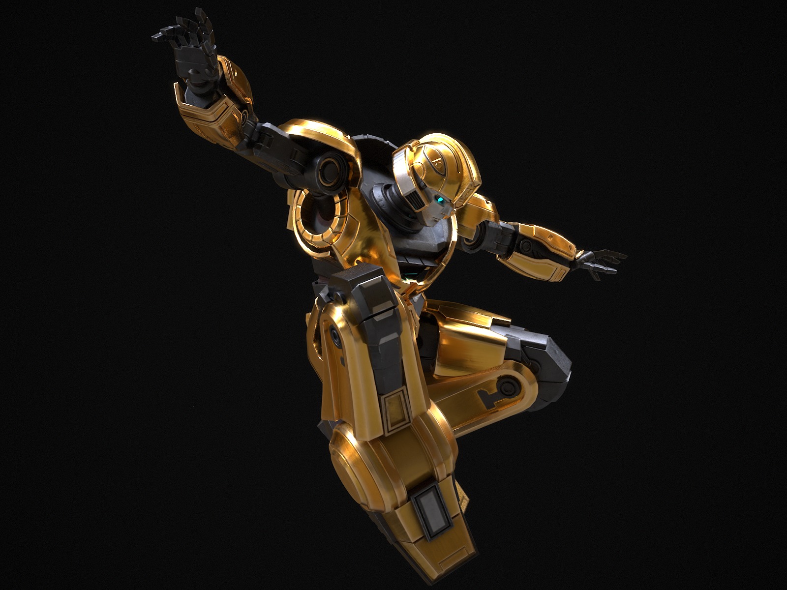 Bumblebee Low-poly 3D model_22