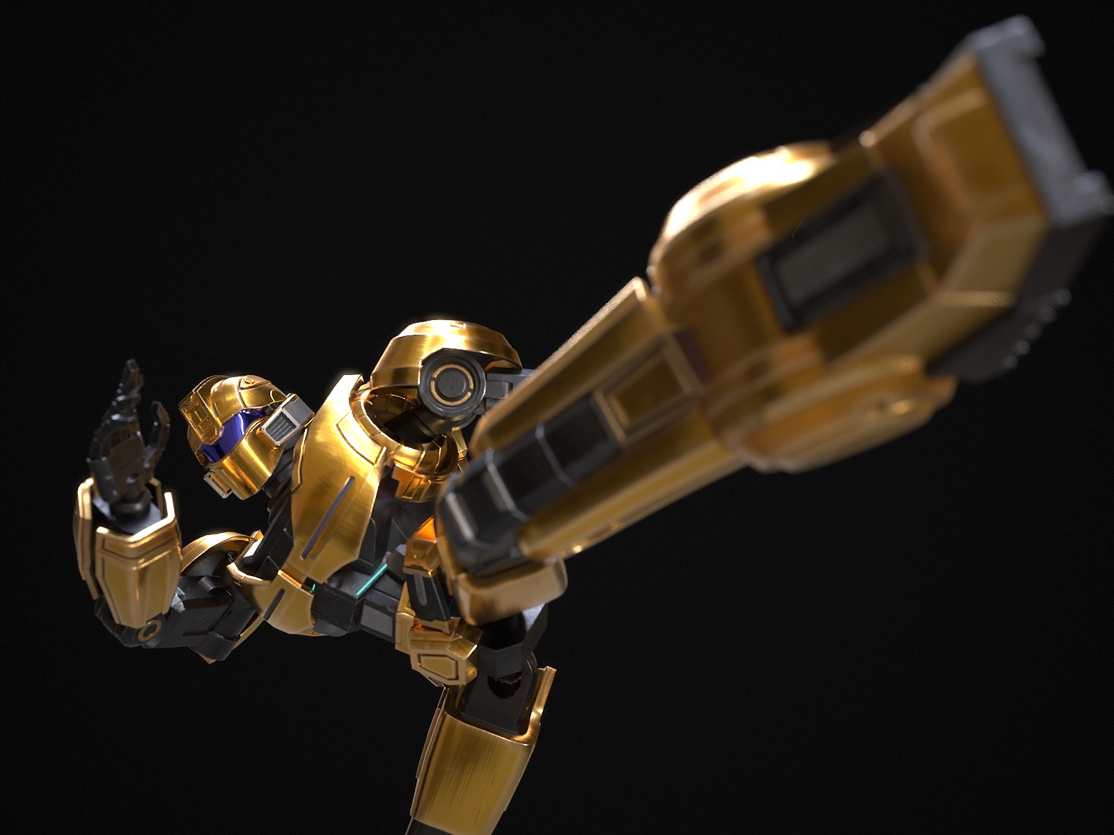 Bumblebee Low-poly 3D model_36