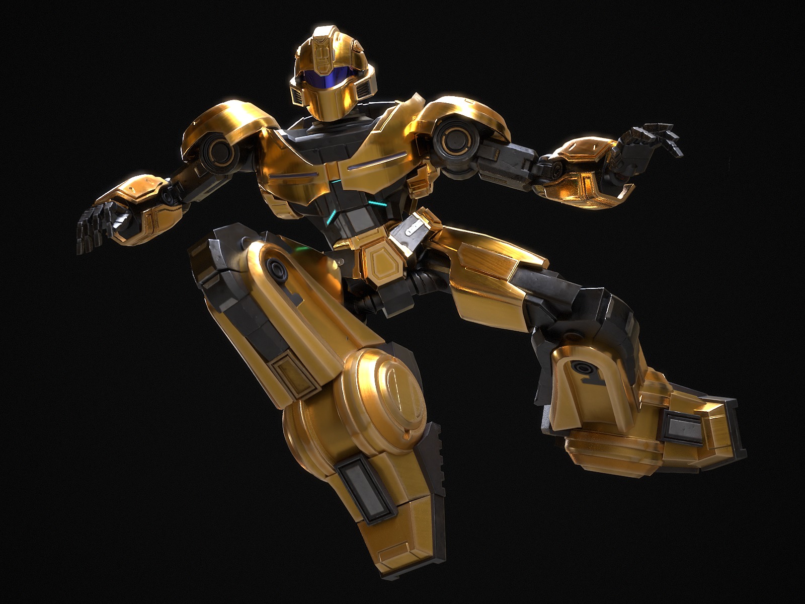 Bumblebee Low-poly 3D model_21