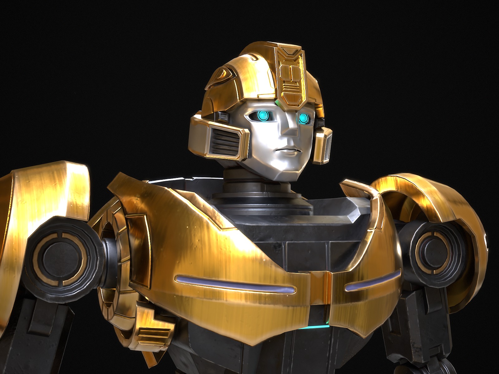 Bumblebee Low-poly 3D model_34