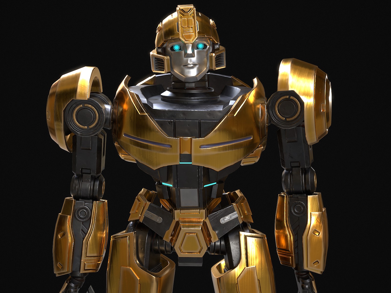 Bumblebee Low-poly 3D model_6