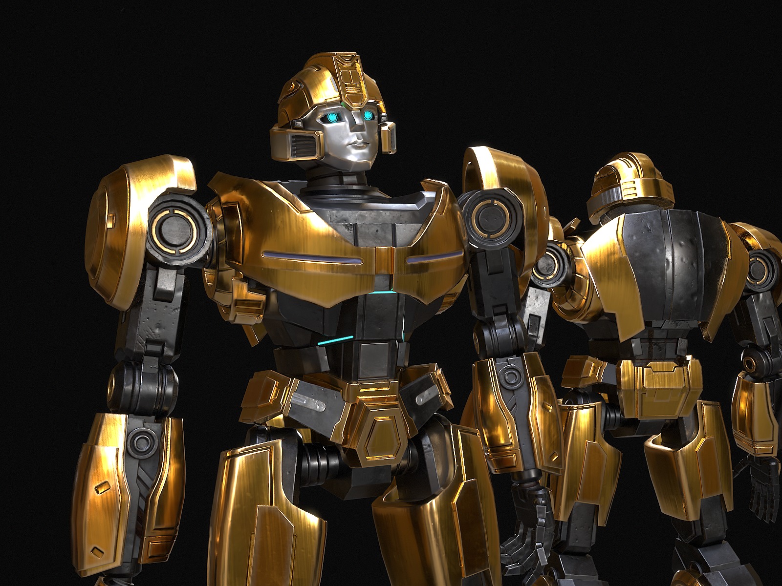 Bumblebee Low-poly 3D model_41