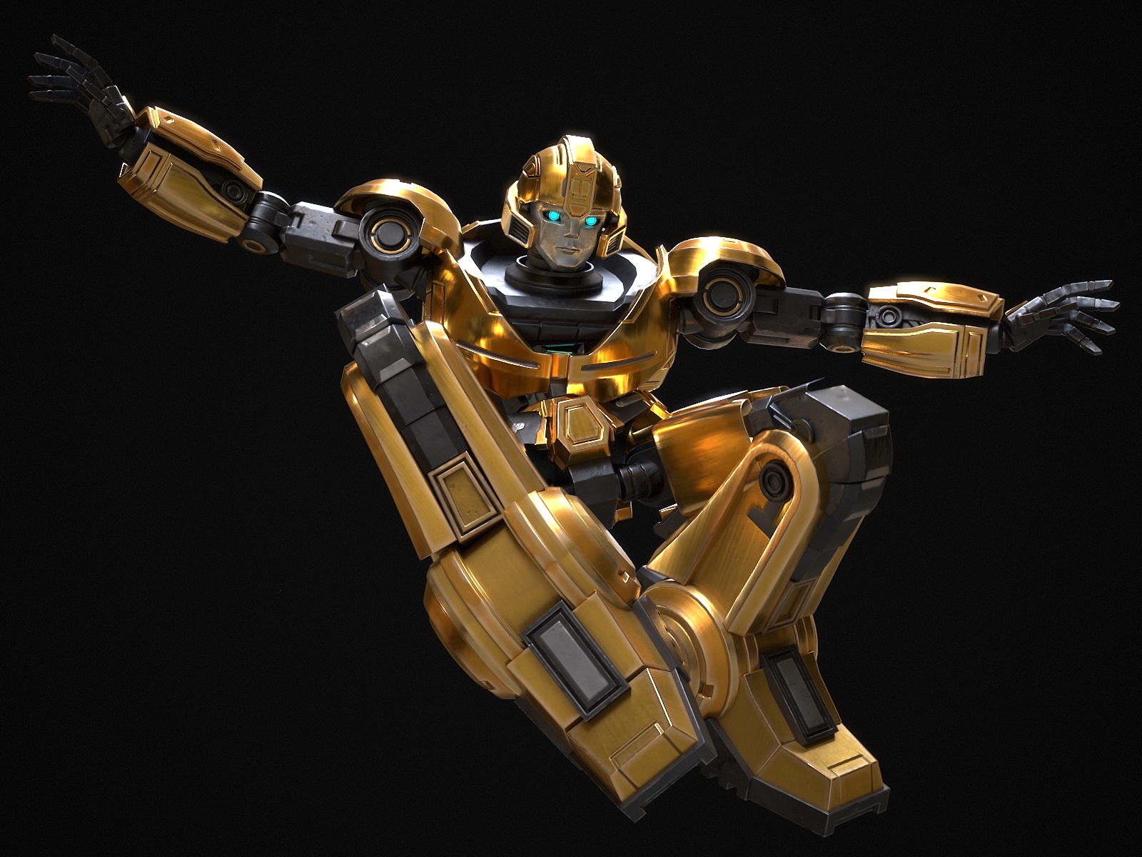 Bumblebee Low-poly 3D model_30
