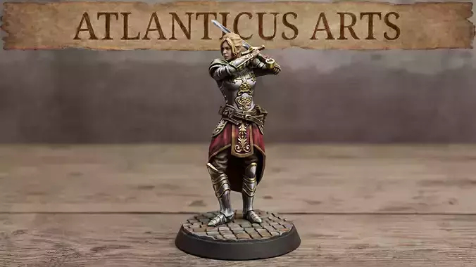 Female Human Paladin - Athena Lightshield - Sword 2H