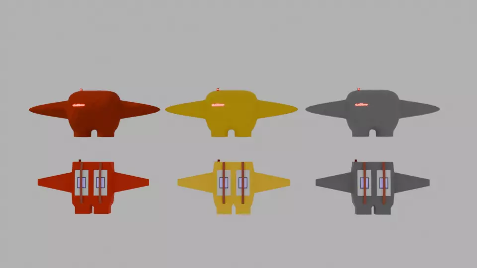 LowPoly JetPack Package Low-poly 3D model_0