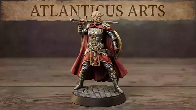 Female Human Paladin - Athena Lightshield - Sword 1H